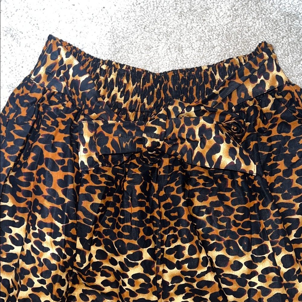 Wide Leg Palazzo Pants in Leopard Print